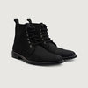 color swatch Knight Derby Black Nubuck Leather Boots
