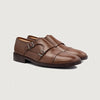 color swatch Boston Double Monk Strap Brown Leather Shoes