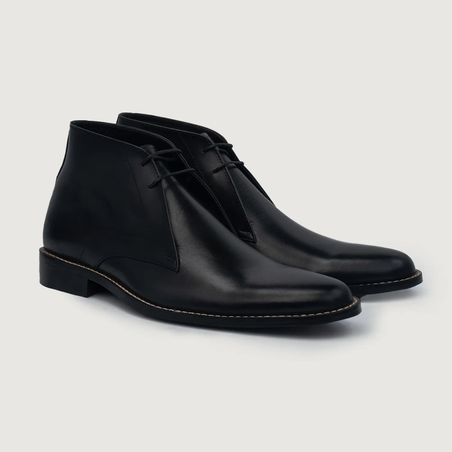 Men's Corry Chukka Black Leather Boots – The Jacket Maker