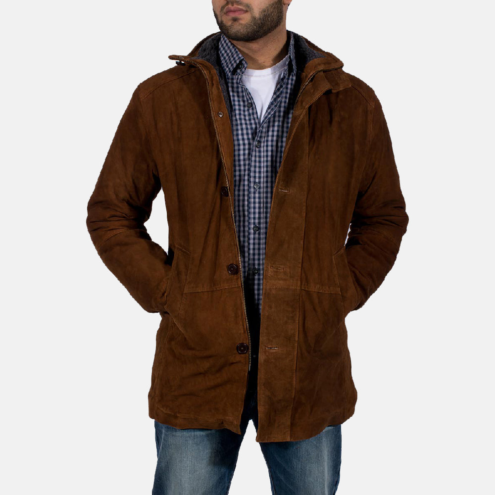 Men s Sheriff Brown Suede Jacket The Jacket Maker